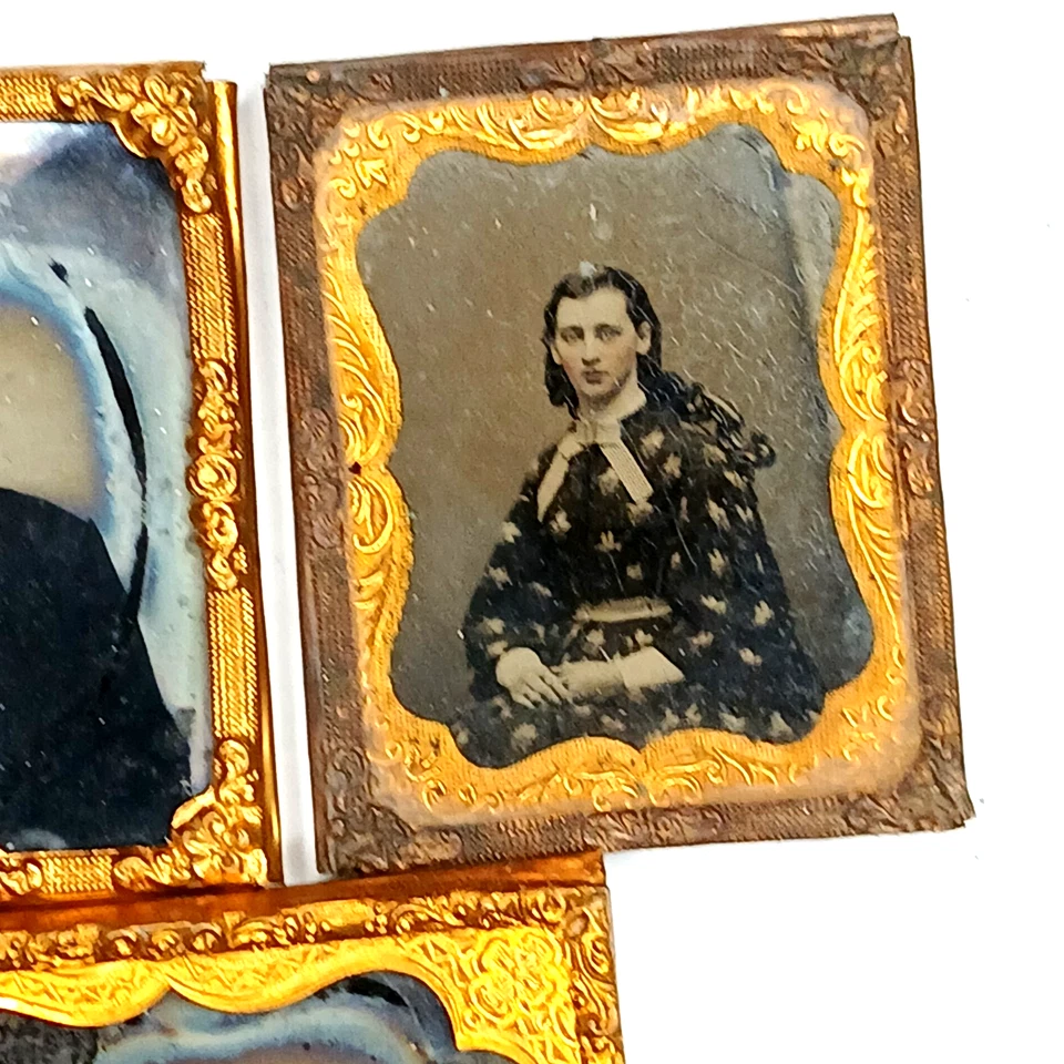 Three Ambrotype Photos, Man & Woman & Child - Image 4 of 4