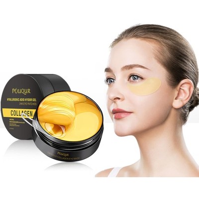 24K Under Eye Patches Gold Collagen Eye Mask, 60 Pairs Hydrogel Under Eye Pat...