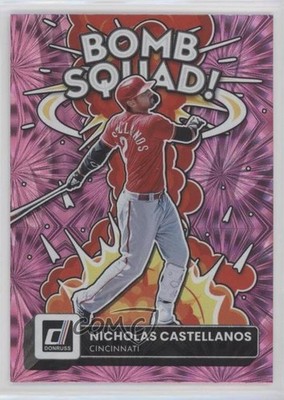 2022 Panini Donruss Bomb Squad Pink Fireworks Nick Castellanos Nicholas 0b3
