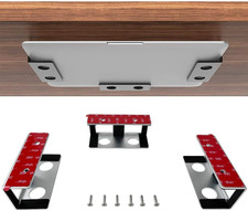 under Desk Laptop Mount with Adhesive  Screw In, Hard Aluminum under Desk Shelf