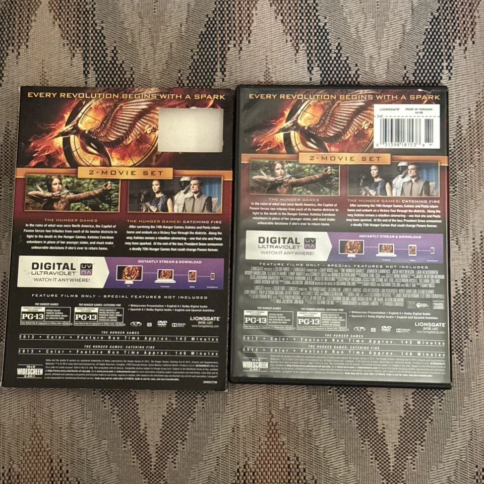 The HUNGER GAMES + CATCHING FIRE DVD+Digital Ultraviolet 2-Movie Set Lenticular - Image 3 of 4