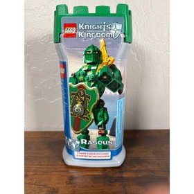 LEGO Knights Kingdom 8784 Rascus Green Knight Figure with Canister Manual Cards