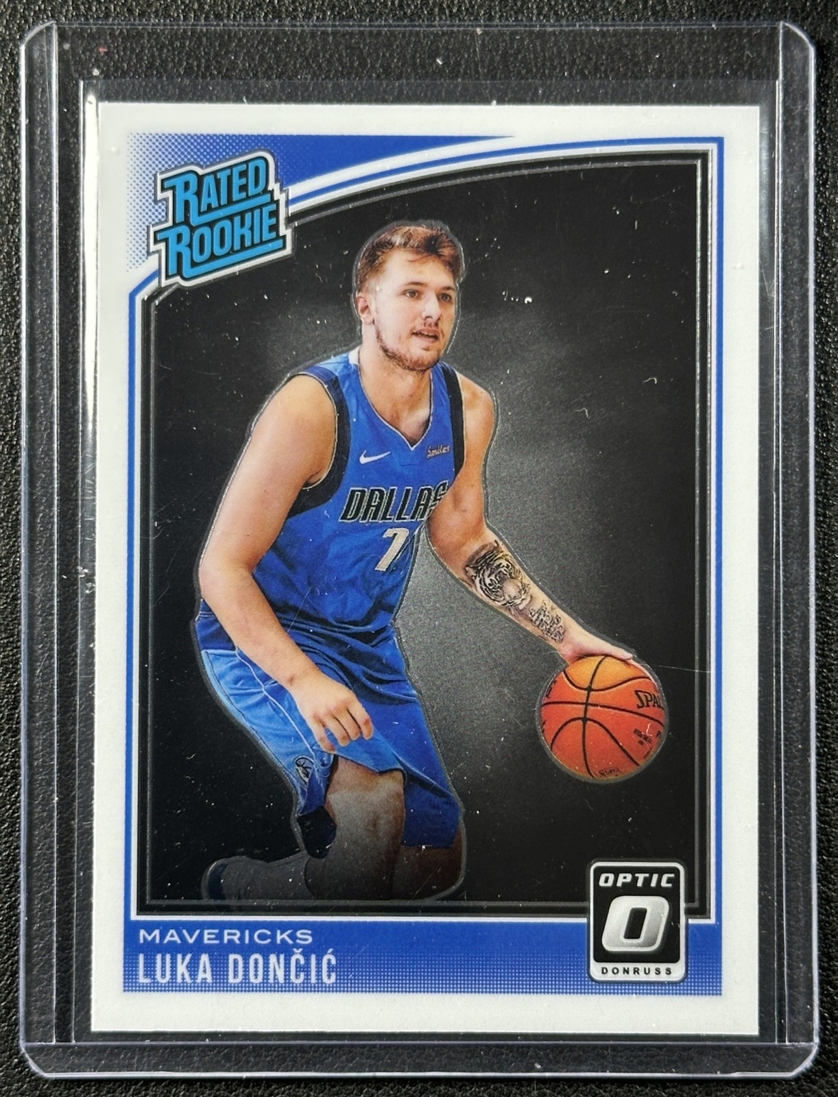 LUKA DONCIC 2018-19 PANINI DONRUSS OPTIC #177 ROOKIE RC MAVERICKS B