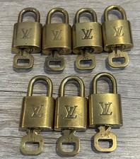 Authentic Louis Vuitton Gold Lock and Key Padlock 302 314 316 321 338 341
