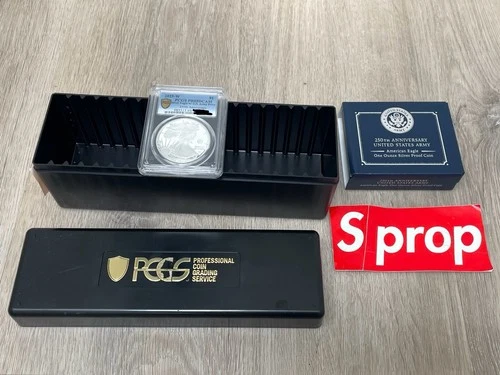 IN-HAND 2025-W American Silver Eagle Proof with Army Privy PCGS PR69DCAM PR69