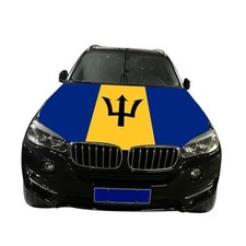 4x5 Ft Barbados Country Nation Car Hood Cover Flag Super Elastic Washable UV