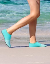 WATER SHOES QUICK DRY NON-SLIP AQUA SOCKS BEACH SWIM SPLICING Sz 9-9.5W 8-8.5M