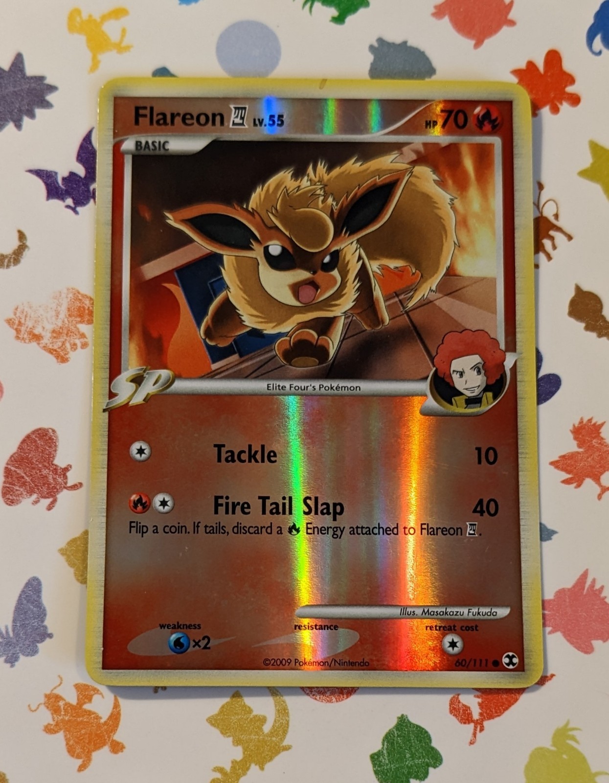 Pokemon TCG Flareon 60/111 Reverse Holo Rising Rivals English 2009