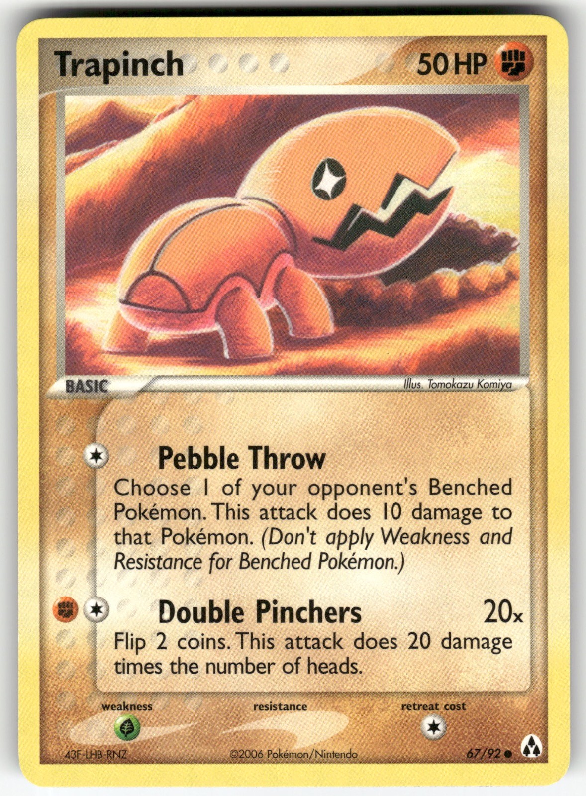 Trapinch 67/92 Legend Maker Pokemon Near Mint