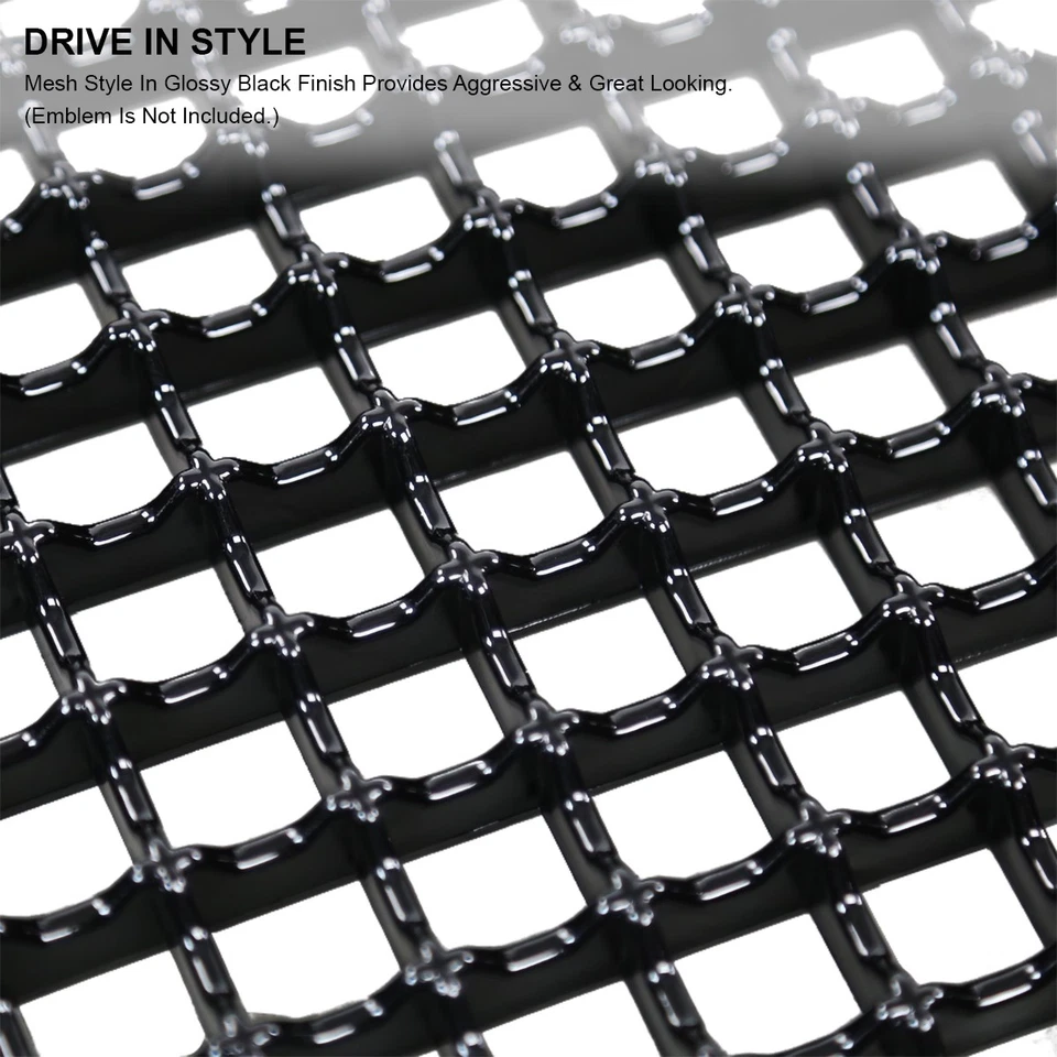 Fits 2011-2014 Chrysler 300 300C Glossy Black Mesh Front Bumper Hood Grille Foto 4 de 4