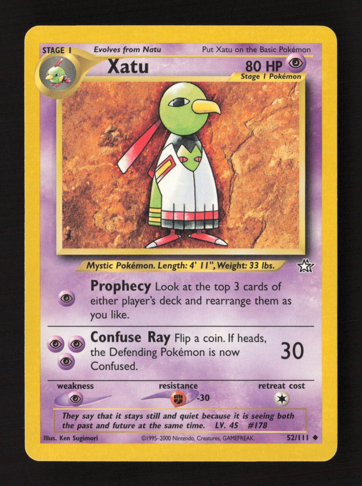 Xatu 052/111 Unlimited Neo Genesis MP Pokémon TCG