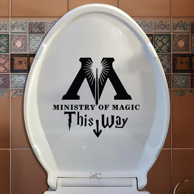 #ad #ad Waterproof Vinyl Toilet Sticker for Bathroom amp; Washroom Walls Indoor Use Guest $12.99