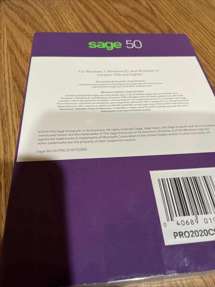 SAGE 50 PRO 2020 U.S. 1 USER - Image 3 of 4