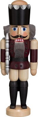Nußknacker König aubergiene HxBxT = 29x10x8cm NEU Weihnachten Seiffen Nutcracker
