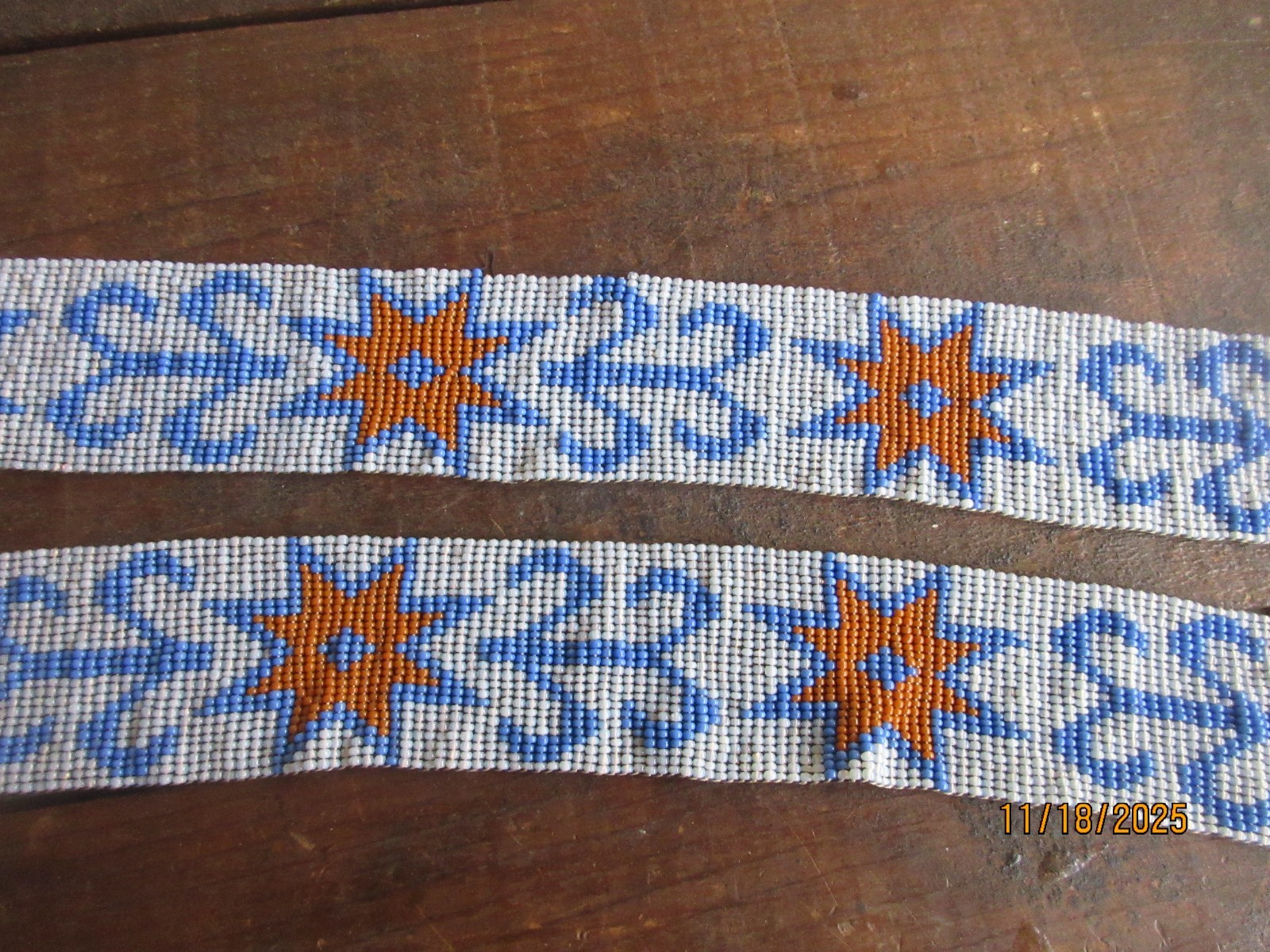 Vintage Native American Indian Beaded Sash 55"