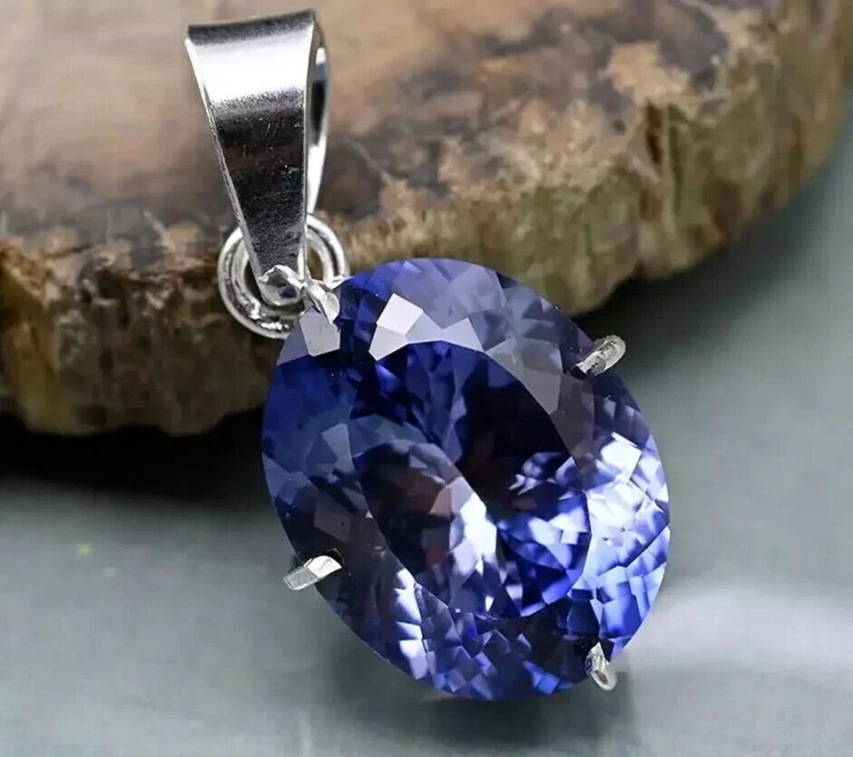 Pietra preziosa sciolta argento tedesco taglio ovale zaffiro blu 30+ ct - Immagine 2 di 4