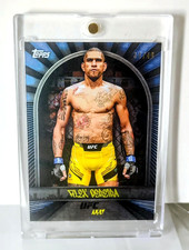 2024 Topps UFC NYC - Alex Pereira #28 Blue Parallel SSP /49 "Poatan"