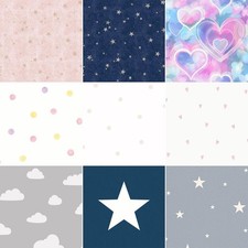 Stars à Pois Cœurs Nuages Papier Peint Enfants Maternelle Chambre Salle Décor
