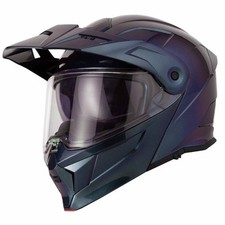 Vcan H276 Gradient Purple/Blue Chameleon Paint Flip Up Motorcycle Bike Helmet