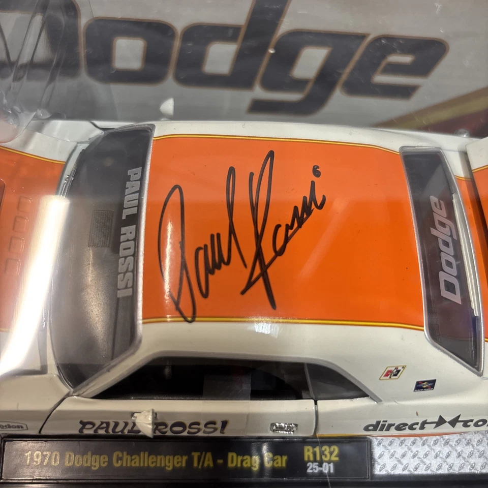 Firmado por Paul Rossi - Dodge Challenger T/A 1970 coche de arrastre - M2 - R132 25-01 1-24 Foto 4 de 4