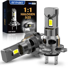 Bevinsee H7 LED Headlight Bulbs Kit Hi/Low Beam Light Lamp 70W 12000LM White CSP