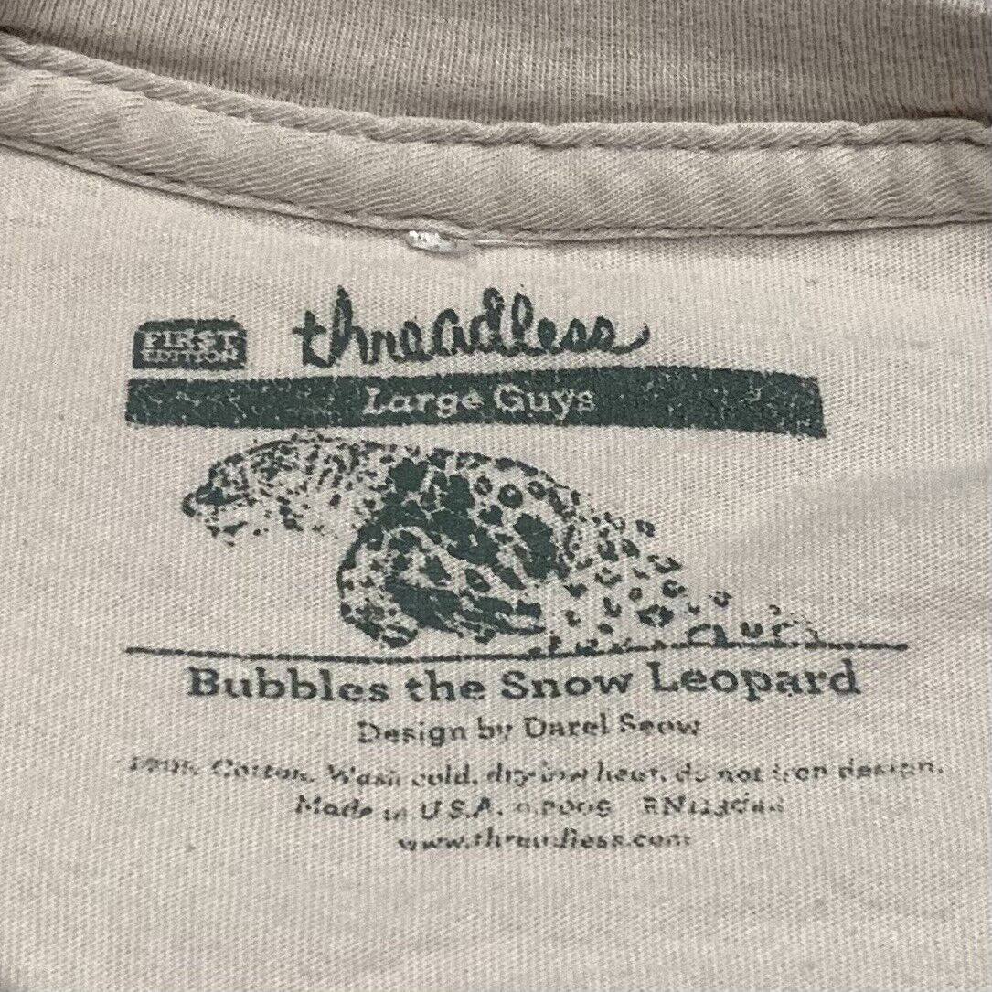 Threadless Bubble Snow Leopard Graphic Print Shir… - image 4