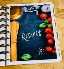 Food Recipes Dashboard for use with Classic Happy Planner ~