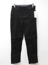 Utopia by HUE Black Pintucked Twill Skimmer Leggings Women's Sz Small UT19272H