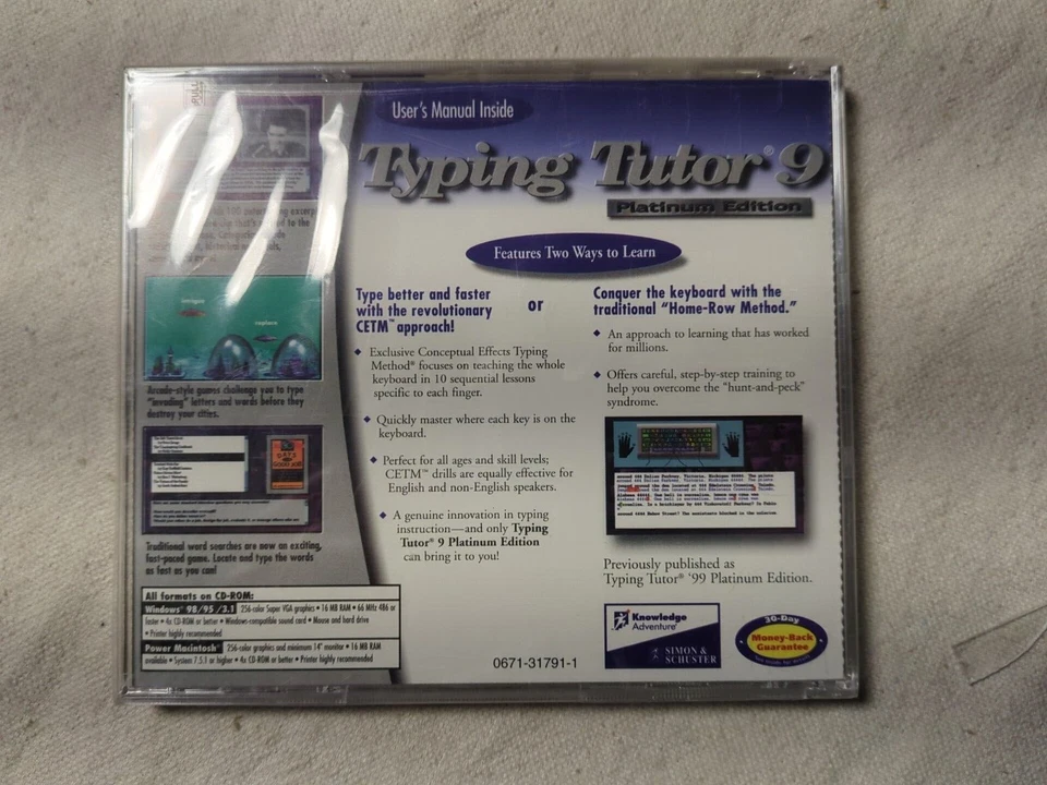 Typing Tutor 9 Platinum Edition (PC & MAC, 1998). New-Sealed. Vintage? - Image 4 of 4