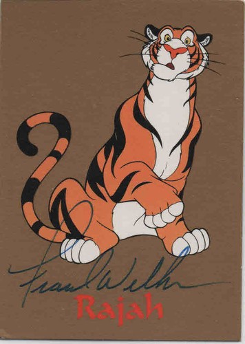 FRANK WELKER - Rajah - Aladdin - Autograph Trading Card