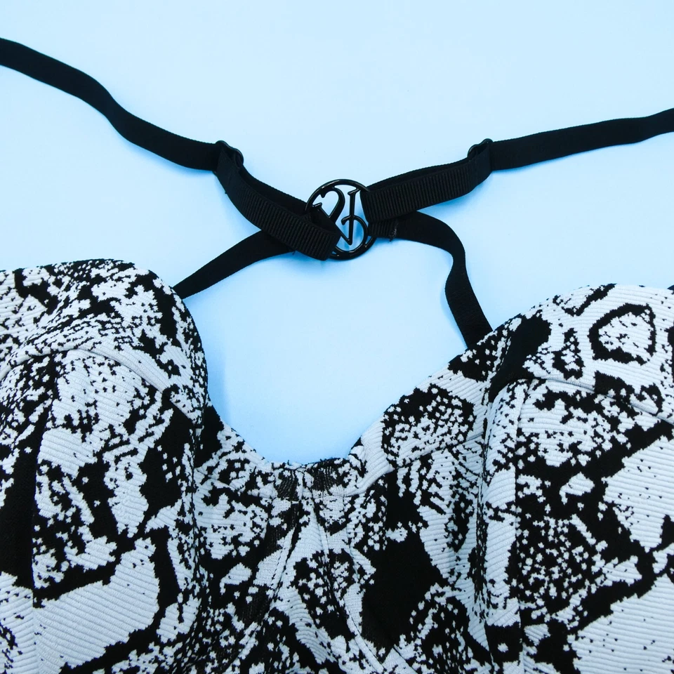 Top de bikini de natación push-up con aros estampado de serpiente azul Victoria's Secret 32DD VS nuevo Foto 2 de 4