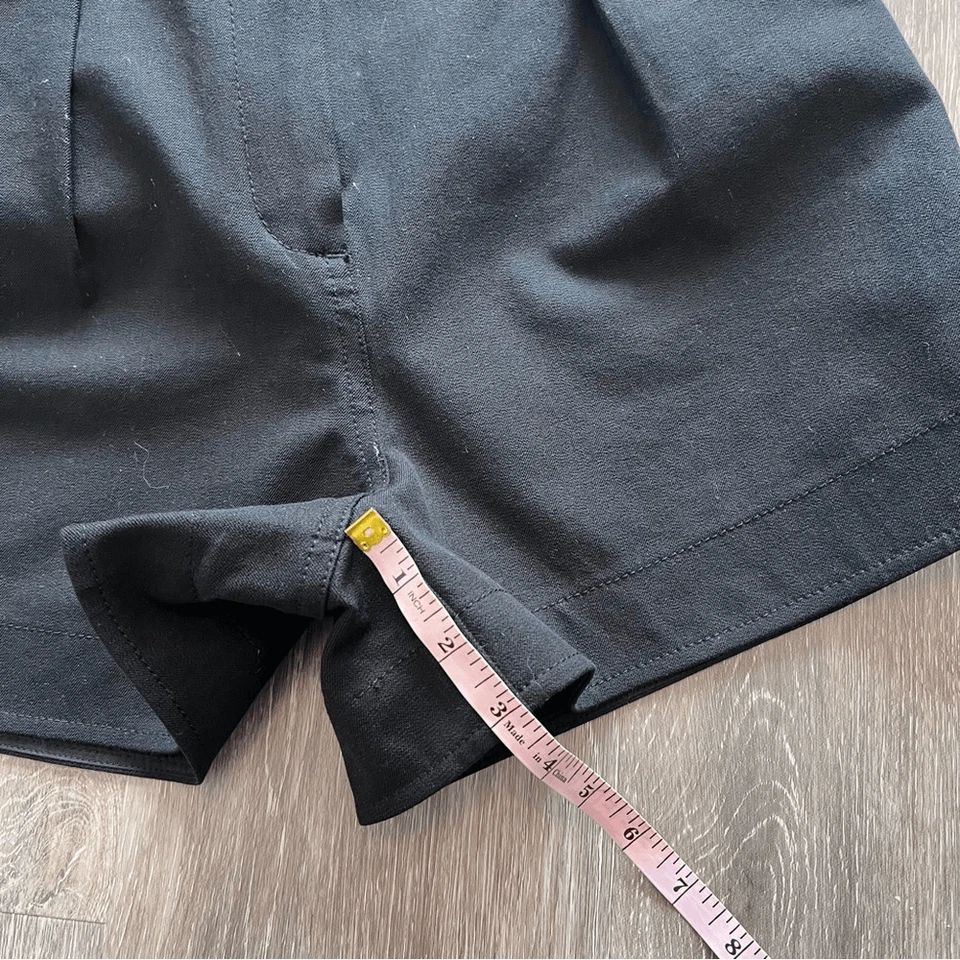 10 Crosby Derek Lam Mika Pantalones Cortos Algodón Elástico Negro Mujer Talla 2 Foto 3 de 4