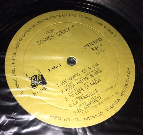 Grupo Cosmos Sonny Cumbiando Tauro Records Rare 1982 Cumbia Mexico Merengue - Picture 2 of 3