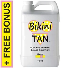 BIKINI TAN - DARK - 16 oz - Spray Tanning Solution / Sunless Self Tanner Mist