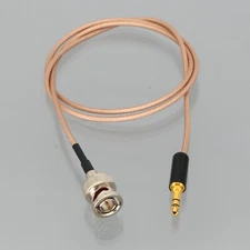 Time code Cable 28" BNC Plug to 3.5mm TRS DSLR SYNC Genlock Camera input 75ohm