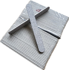 50pc Salon Professional Acrylic Nail File 80/80 Grit Zebra Nail Files 7" F509