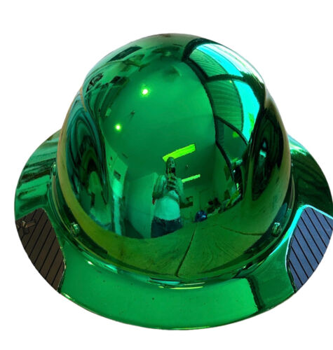 Sombrero rígido personalizado cromado Kandy Green Lift DAX fibra resina HDF-15 ala completa - Imagen 2 de 8