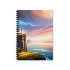 Mountain View front printed cover Spiral Notebook - Ruled Line