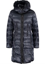 Diane Von Furstenberg Rebecca Down Padded Hooded Coat - Navy - Large