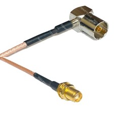RG316 DVB Pal Female Angle to SMA FEMALE RF Cable Rapid-SHIP LOT