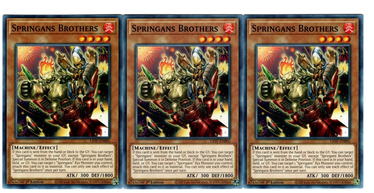 Yugioh - 3X Springans Brothers - Common - 1st Edition - LIOV-EN005 - Near Mint Yugioh - 3X Springans Brothers - Common - 1st Edition - LIOV-EN005 - Near Mint