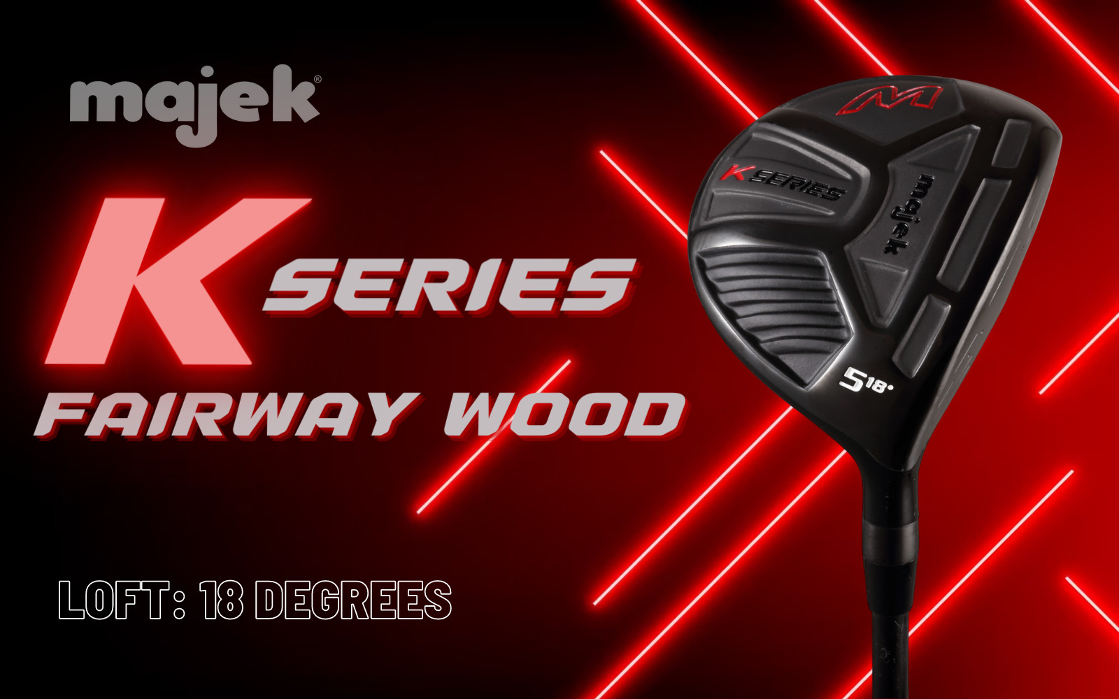 Men Majek K-Series 5 Wood Golf Club, Ultra Forgiving X Stiff Flex Graphite Shaft