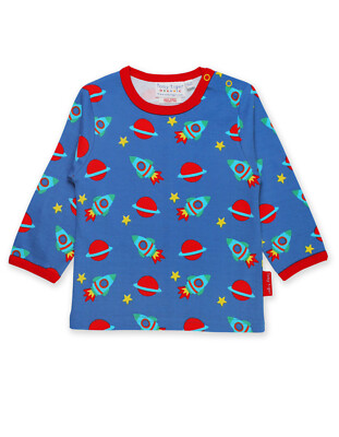 Toby Tiger Pullover Langarmshirt Rakete Space Weltraum Biobaumwolle Organic