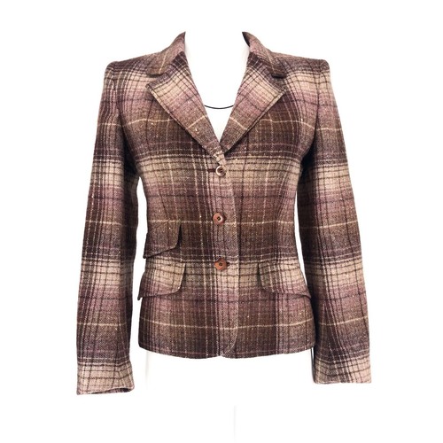 Jaeger London Plaid Check Blazer Jacket 