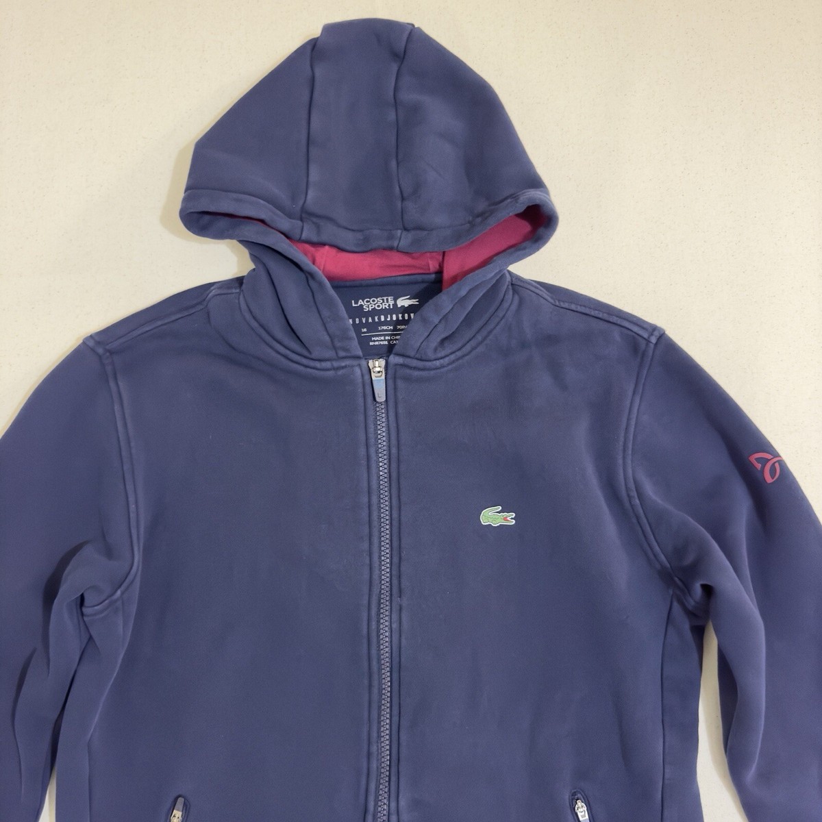 LACOSTE SPORT NOVAK DJOKOVIC CROC FULL ZIP HOODIE SWEATSHIRT