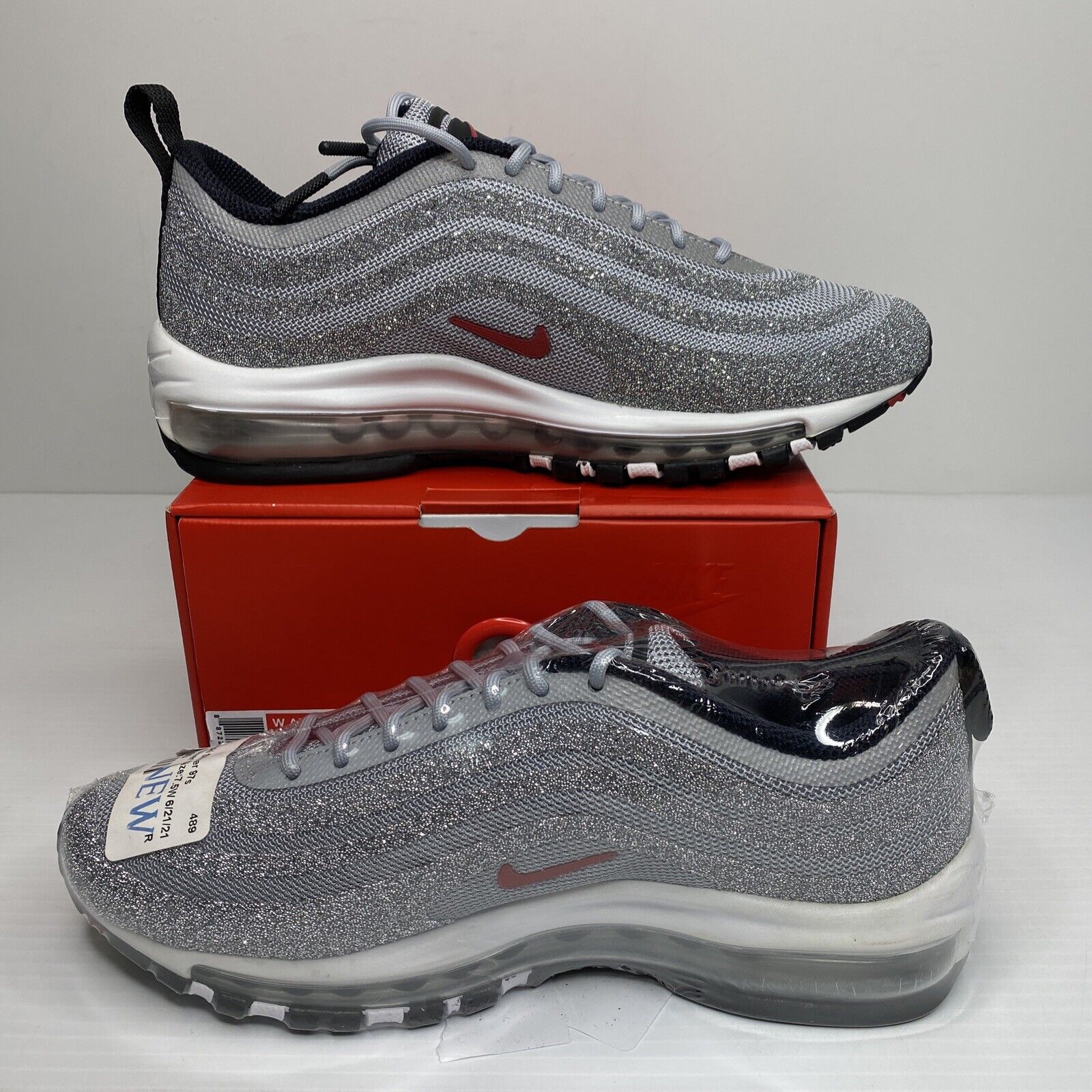 Springen Wig Scorch Nike Air Max 97 LX Swarovski Silver Bullet Women&#039;s Sneakers  #927508-002 SZ 7.5 | eBay