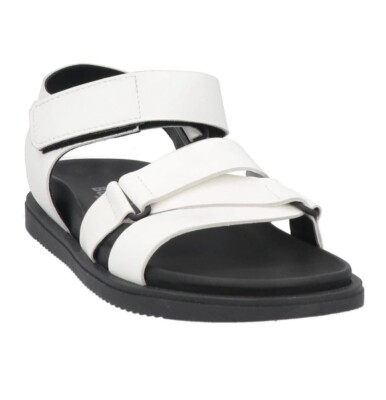 Baldinini Men's White Black Italy  Round Toy Flip Flop Sandal  Size US 12 EU 45