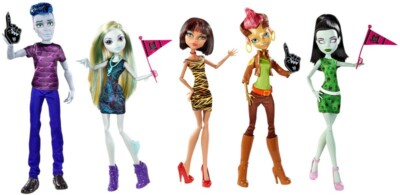 2014 MONSTER HIGH STUDENT DISEMBODY DOLL SET 5 PACK Target