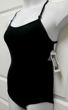 Strappy Rhinestone Embellished Cami Leotard Black Child Ladies Dance Ballet NWT
