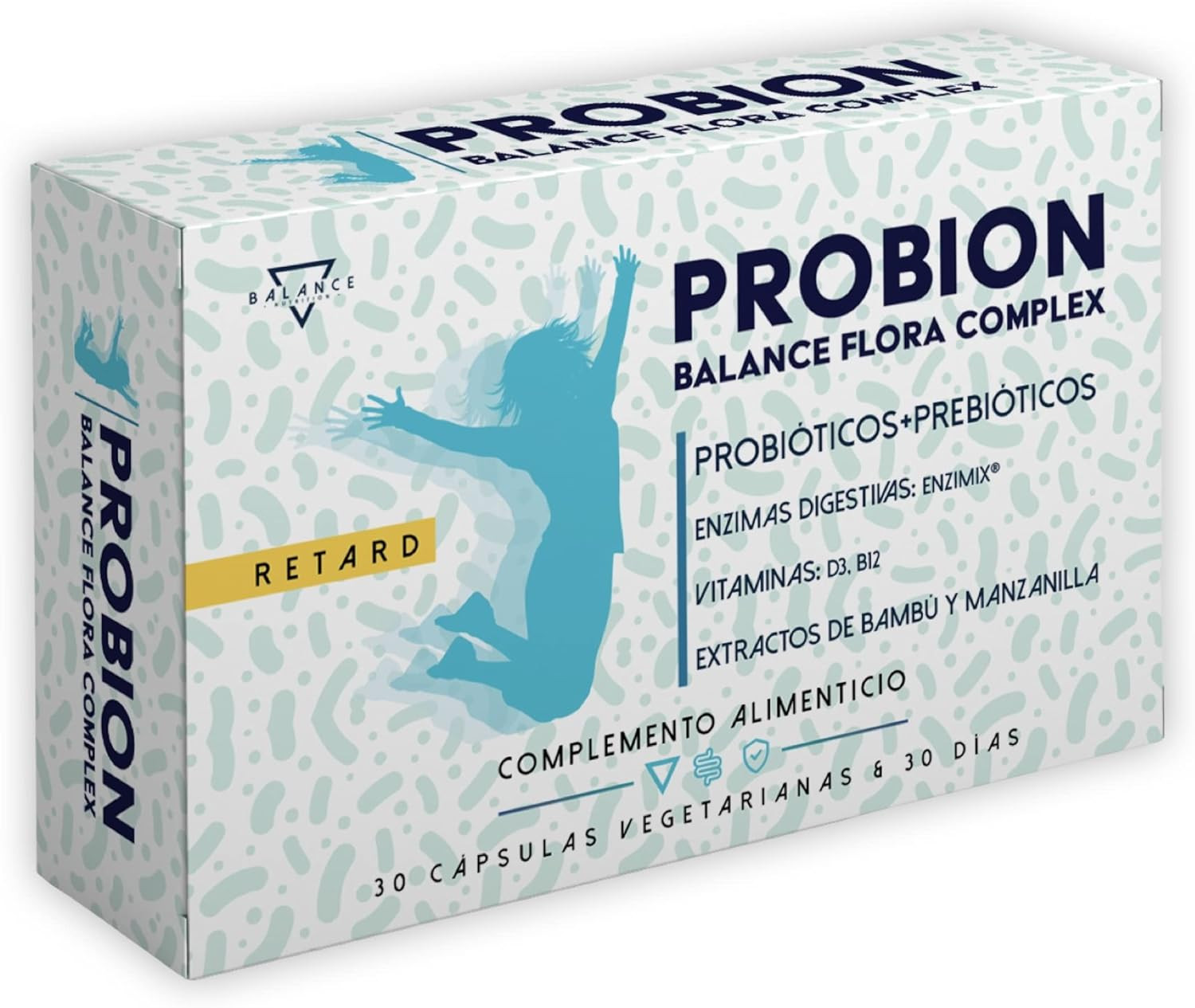 PROBION Probioticos y Prebioticos Intestinales. Enzimas Digestivas + Vitaminas